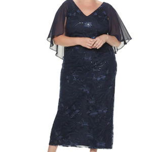 Evening gown & Envelope clutch handbag